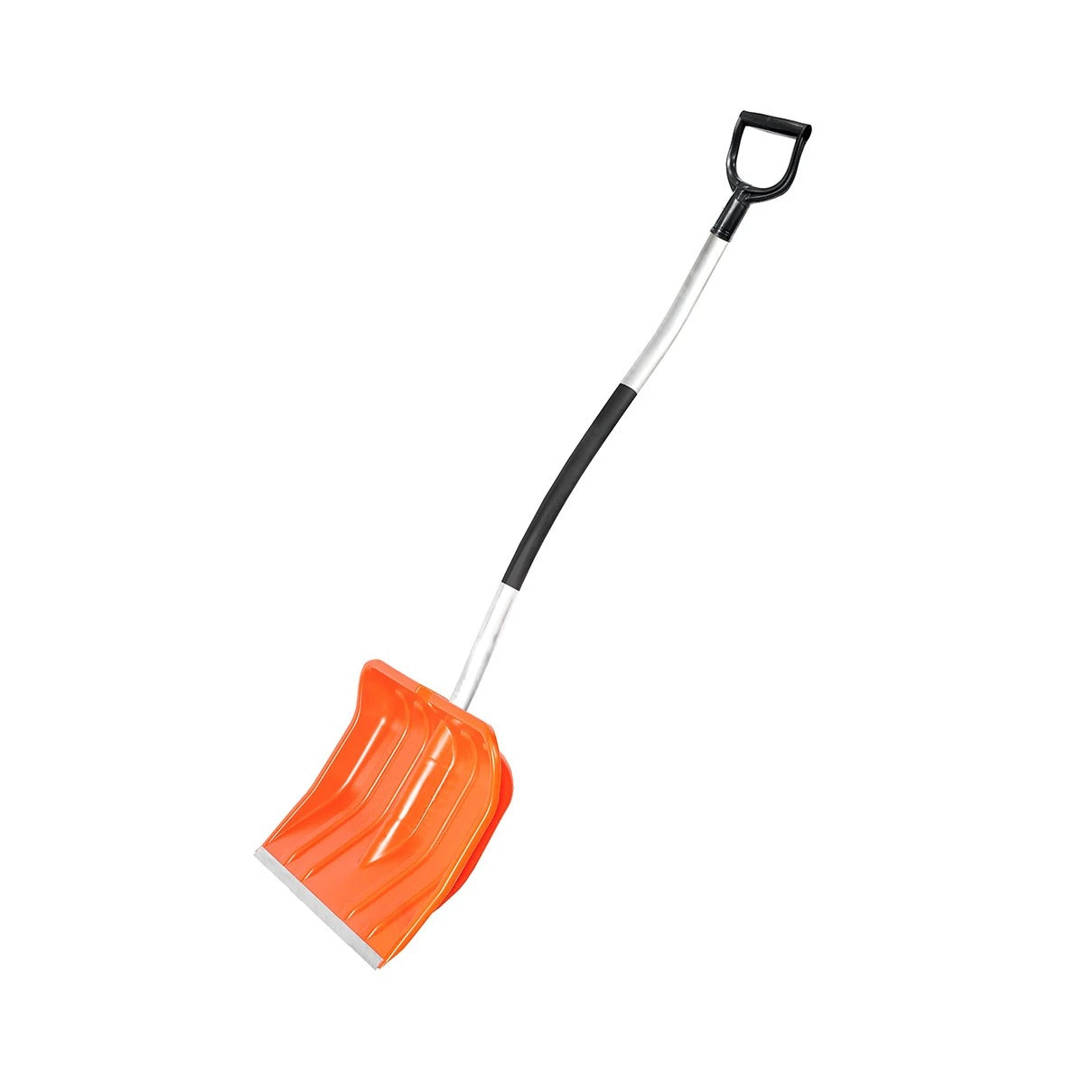 Lopată pentru zapadă din plastic potocaliu rezistent, cu mâner ergonomic din aluminiu