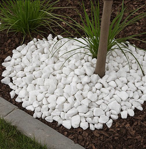 Piatră decorativă marmurâ albă THASSOS 20-40mm, sac 40kg