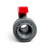 Robinet cu bilă PVC 1 1/4” (DN32) cu mâner roșu – pentru instalații apă și irigații