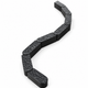 Bordură decorativă modulară pentru grădină, flexibilă, aspect piatră, negru 2,4m x 11cm