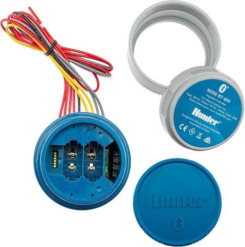 Kit irigații Hunter NODE-BT 200, 2 zone, Bluetooth, 9V, cu electrovalve și senzor de ploaie