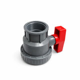 Robinet cu bilă PVC 3/4” (DN20) cu mâner roșu – pentru instalații apă și irigații