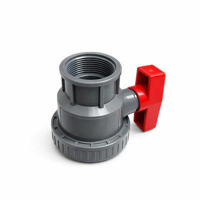 Robinet cu bilă PVC 3/4” (DN20) cu mâner roșu – pentru instalații apă și irigații
