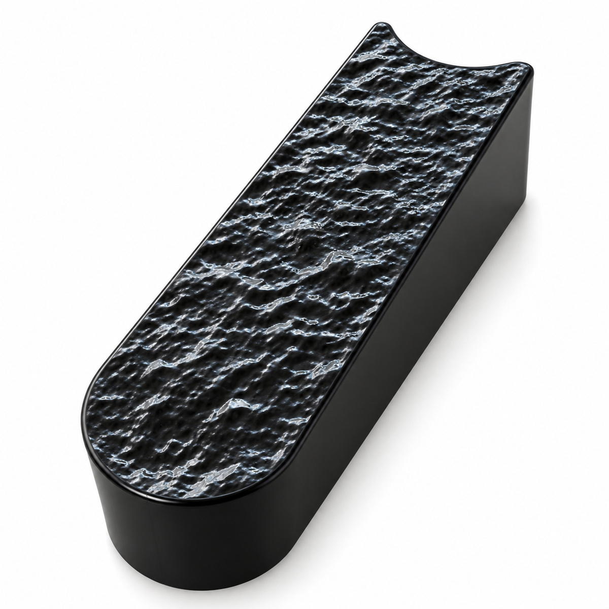Bordură decorativă modulară pentru grădină, flexibilă, aspect piatră, negru 2,4m x 11cm