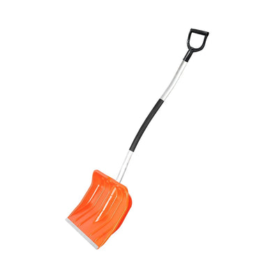 Lopată pentru zapadă din plastic potocaliu rezistent, cu mâner ergonomic din aluminiu