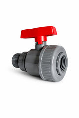 Robinet cu bilă PVC 3/4” cu olandez și filet exterior – pentru instalații apă și irigații