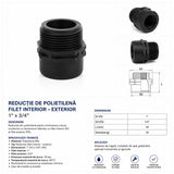 Reductie inversa FI-FE 1" x 3/4"