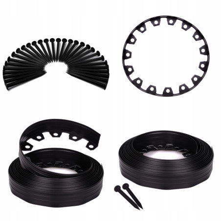 Separator gazon Flexi 10m x 6cm – Bordură flexibilă cu 20 cuie incluse